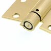 Prime-Line Door Hinge Commercial UL Adjust Self-Close, 3-1/2 in. with Sq. Corners, Satin Brass 3 Pack U 1158263